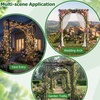 image:imageGiantex 85 Garden Arch Trellis Wood Garden Arbor with Flat Top for Climbing Plants Roses amp Vines Outdoor Wooden Wedding Arch for Ceremony Backyard Lawn Patio Garden Entrance DecorationDark Brown