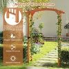 image:imageGiantex 85 Garden Arch Trellis Wood Garden Arbor with Flat Top for Climbing Plants Roses amp Vines Outdoor Wooden Wedding Arch for Ceremony Backyard Lawn Patio Garden Entrance DecorationHoney Brown