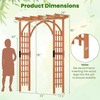image:imageGiantex 85 Garden Arch Trellis Wood Garden Arbor with Flat Top for Climbing Plants Roses amp Vines Outdoor Wooden Wedding Arch for Ceremony Backyard Lawn Patio Garden Entrance DecorationWalnut Brown