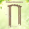 image:imageGiantex 85 Garden Arch Trellis Wood Garden Arbor with Flat Top for Climbing Plants Roses amp Vines Outdoor Wooden Wedding Arch for Ceremony Backyard Lawn Patio Garden Entrance DecorationDark Brown