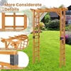 image:imageGiantex 85 Garden Arch Trellis Wood Garden Arbor with Flat Top for Climbing Plants Roses amp Vines Outdoor Wooden Wedding Arch for Ceremony Backyard Lawn Patio Garden Entrance DecorationHoney Brown