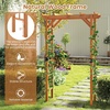 image:imageGiantex 85 Garden Arch Trellis Wood Garden Arbor with Flat Top for Climbing Plants Roses amp Vines Outdoor Wooden Wedding Arch for Ceremony Backyard Lawn Patio Garden Entrance DecorationHoney Brown