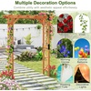 image:imageGiantex 85 Garden Arch Trellis Wood Garden Arbor with Flat Top for Climbing Plants Roses amp Vines Outdoor Wooden Wedding Arch for Ceremony Backyard Lawn Patio Garden Entrance DecorationWalnut Brown