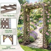 image:imageGiantex 85 Garden Arch Trellis Wood Garden Arbor with Flat Top for Climbing Plants Roses amp Vines Outdoor Wooden Wedding Arch for Ceremony Backyard Lawn Patio Garden Entrance DecorationDark Brown