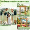 image:imageGiantex 85 Garden Arch Trellis Wood Garden Arbor with Flat Top for Climbing Plants Roses amp Vines Outdoor Wooden Wedding Arch for Ceremony Backyard Lawn Patio Garden Entrance DecorationWalnut Brown