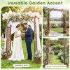 image:imageGiantex 87in Tall Wooden Garden Arbor with Planter Boxes amp Hanging Roof Wood Garden Arch Trellis for Climbing Plants Decorative Pergola Archway for Wedding Ceremony Party Backyard Lawn