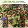 image:imageGiantex 87in Tall Wooden Garden Arbor with Planter Boxes amp Hanging Roof Wood Garden Arch Trellis for Climbing Plants Decorative Pergola Archway for Wedding Ceremony Party Backyard Lawn