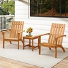 image:imageGiantex Adirondack Chair Acacia Wood Fire Pit Chairs wInclined Seat High Backrest Ergonomic Outdoor Slatted Patio Chair for Backyard Poolside Lawn Porch2