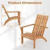 image:imageGiantex Adirondack Chair Acacia Wood Fire Pit Chairs wInclined Seat High Backrest Ergonomic Outdoor Slatted Patio Chair for Backyard Poolside Lawn Porch4