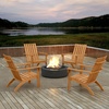 image:imageGiantex Adirondack Chair Acacia Wood Fire Pit Chairs wInclined Seat High Backrest Ergonomic Outdoor Slatted Patio Chair for Backyard Poolside Lawn Porch2