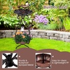image:imageGiantex Bird Bath with Planter  Solar Lighted Bird Bath for Outside with Bird Feeder Lotus Water Bowl for Bathing Flower Planter with Drainage Holes Standing Birdbath for Garden Yard BronzeBronze