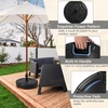 image:imageGiantex Fillable Umbrella Base Stand 80 lbs Heavy Duty HDPE Patio Umbrella Base Weighted with Water amp Sand 2 Adjustable Knobs Fits 1519 Poles for Outdoor Deck Pool Garden1020 Pounds
