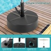 image:imageGiantex Fillable Umbrella Base Stand 80 lbs Heavy Duty HDPE Patio Umbrella Base Weighted with Water amp Sand 2 Adjustable Knobs Fits 1519 Poles for Outdoor Deck Pool Garden880 Pounds