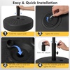 image:imageGiantex Fillable Umbrella Base Stand 80 lbs Heavy Duty HDPE Patio Umbrella Base Weighted with Water amp Sand 2 Adjustable Knobs Fits 1519 Poles for Outdoor Deck Pool Garden800 Pounds