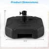 image:imageGiantex Fillable Umbrella Base Stand 80 lbs Heavy Duty HDPE Patio Umbrella Base Weighted with Water amp Sand 2 Adjustable Knobs Fits 1519 Poles for Outdoor Deck Pool Garden720 Pounds