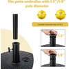 image:imageGiantex Fillable Umbrella Base Stand 80 lbs Heavy Duty HDPE Patio Umbrella Base Weighted with Water amp Sand 2 Adjustable Knobs Fits 1519 Poles for Outdoor Deck Pool Garden750 Pounds