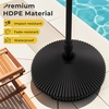 image:imageGiantex Fillable Umbrella Base Stand 80 lbs Heavy Duty HDPE Patio Umbrella Base Weighted with Water amp Sand 2 Adjustable Knobs Fits 1519 Poles for Outdoor Deck Pool Garden550 Pounds