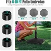 image:imageGiantex Fillable Umbrella Base Stand 80 lbs Heavy Duty HDPE Patio Umbrella Base Weighted with Water amp Sand 2 Adjustable Knobs Fits 1519 Poles for Outdoor Deck Pool Garden440 Pounds