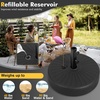 image:imageGiantex Fillable Umbrella Base Stand 80 lbs Heavy Duty HDPE Patio Umbrella Base Weighted with Water amp Sand 2 Adjustable Knobs Fits 1519 Poles for Outdoor Deck Pool Garden800 Pounds