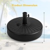 image:imageGiantex Fillable Umbrella Base Stand 80 lbs Heavy Duty HDPE Patio Umbrella Base Weighted with Water amp Sand 2 Adjustable Knobs Fits 1519 Poles for Outdoor Deck Pool Garden750 Pounds