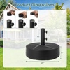 image:imageGiantex Fillable Umbrella Base Stand 80 lbs Heavy Duty HDPE Patio Umbrella Base Weighted with Water amp Sand 2 Adjustable Knobs Fits 1519 Poles for Outdoor Deck Pool Garden880 Pounds