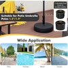 image:imageGiantex Fillable Umbrella Base Stand 80 lbs Heavy Duty HDPE Patio Umbrella Base Weighted with Water amp Sand 2 Adjustable Knobs Fits 1519 Poles for Outdoor Deck Pool Garden800 Pounds