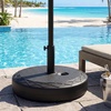 image:imageGiantex Fillable Umbrella Base Stand 80 lbs Heavy Duty HDPE Patio Umbrella Base Weighted with Water amp Sand 2 Adjustable Knobs Fits 1519 Poles for Outdoor Deck Pool Garden1100 Pounds