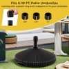image:imageGiantex Fillable Umbrella Base Stand 80 lbs Heavy Duty HDPE Patio Umbrella Base Weighted with Water amp Sand 2 Adjustable Knobs Fits 1519 Poles for Outdoor Deck Pool Garden550 Pounds
