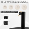 image:imageGiantex Fillable Umbrella Base Stand 80 lbs Heavy Duty HDPE Patio Umbrella Base Weighted with Water amp Sand 2 Adjustable Knobs Fits 1519 Poles for Outdoor Deck Pool Garden1100 Pounds