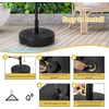 image:imageGiantex Fillable Umbrella Base Stand 80 lbs Heavy Duty HDPE Patio Umbrella Base Weighted with Water amp Sand 2 Adjustable Knobs Fits 1519 Poles for Outdoor Deck Pool Garden750 Pounds