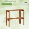 image:imageGiantex Foldable Plant Shelf 3Tier Solid Wood Indoor Outdoor Flower Pot Display Rack Corner Storage Bookshelf Freestanding Tiered Plant Stand for Garden Patio Balcony No Assembly2Tier