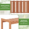 image:imageGiantex Foldable Plant Shelf 3Tier Solid Wood Indoor Outdoor Flower Pot Display Rack Corner Storage Bookshelf Freestanding Tiered Plant Stand for Garden Patio Balcony No Assembly13 x 36 x 35