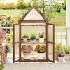image:imageGiantex Garden Cold Frame Mini Greenhouse Storage Shelves w Transparent FlipTop Roof amp 3 Adjustable Shelves Indoor amp Outdoor Use for Garden Patio Balcony