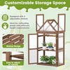 image:imageGiantex Garden Cold Frame Mini Greenhouse Storage Shelves w Transparent FlipTop Roof amp 3 Adjustable Shelves Indoor amp Outdoor Use for Garden Patio Balcony