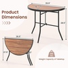 image:imageGiantex Half Round Folding Table Half Moon Dining Table with HeavyDuty Metal Frame Portable SpaceSaving SemiCircle Bistro Table for Banquet Event Patio Garden Entryway 21