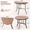 image:imageGiantex Half Round Folding Table Half Moon Dining Table with HeavyDuty Metal Frame Portable SpaceSaving SemiCircle Bistro Table for Banquet Event Patio Garden Entryway 22