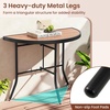 image:imageGiantex Half Round Folding Table Half Moon Dining Table with HeavyDuty Metal Frame Portable SpaceSaving SemiCircle Bistro Table for Banquet Event Patio Garden Entryway 22