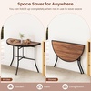 image:imageGiantex Half Round Folding Table Half Moon Dining Table with HeavyDuty Metal Frame Portable SpaceSaving SemiCircle Bistro Table for Banquet Event Patio Garden Entryway 22