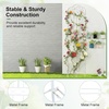 image:imageGiantex Metal Garden Trellis for Climbing Plants 75 x 20 Outdoor Rose Trellis wFoldable Bottom Shelf Freestanding Plant Support for Vines Flowers Vegetables amp Fruits Patio Lawn Garden WhiteWhite