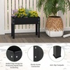 image:imageGiantex Metal Raised Garden Bed with Legs Elevated Planter Box with Drainage Holes for Vegetable Fruit Flower Herb Outdoor Standing Gardening Box for Balcony Backyard Patio Porch 24x11x18Black