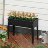 image:imageGiantex Metal Raised Garden Bed with Legs Elevated Planter Box with Drainage Holes for Vegetable Fruit Flower Herb Outdoor Standing Gardening Box for Balcony Backyard Patio Porch 24x11x18Dark