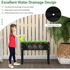 image:imageGiantex Metal Raised Garden Bed with Legs Elevated Planter Box with Drainage Holes for Vegetable Fruit Flower Herb Outdoor Standing Gardening Box for Balcony Backyard Patio Porch 24x11x18Black