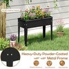 image:imageGiantex Metal Raised Garden Bed with Legs Elevated Planter Box with Drainage Holes for Vegetable Fruit Flower Herb Outdoor Standing Gardening Box for Balcony Backyard Patio Porch 24x11x18Dark