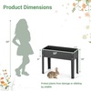 image:imageGiantex Metal Raised Garden Bed with Legs Elevated Planter Box with Drainage Holes for Vegetable Fruit Flower Herb Outdoor Standing Gardening Box for Balcony Backyard Patio Porch 24x11x18Black