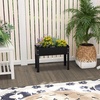 image:imageGiantex Metal Raised Garden Bed with Legs Elevated Planter Box with Drainage Holes for Vegetable Fruit Flower Herb Outdoor Standing Gardening Box for Balcony Backyard Patio Porch 24x11x18Black