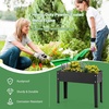 image:imageGiantex Metal Raised Garden Bed with Legs Elevated Planter Box with Drainage Holes for Vegetable Fruit Flower Herb Outdoor Standing Gardening Box for Balcony Backyard Patio Porch 24x11x18Black