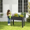 image:imageGiantex Metal Raised Garden Bed with Legs Elevated Planter Box with Drainage Holes for Vegetable Fruit Flower Herb Outdoor Standing Gardening Box for Balcony Backyard Patio Porch 24x11x18Black
