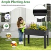 image:imageGiantex Metal Raised Garden Bed with Legs Elevated Planter Box with Drainage Holes for Vegetable Fruit Flower Herb Outdoor Standing Gardening Box for Balcony Backyard Patio Porch 24x11x18Black