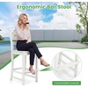image:imageGiantex Outdoor HDPE Bar Stool Patio Tall Bar Chair with Backrest and Footrest 30 Inches Counter Height Barstools for Garden Backyard Weather Resistance Easy Maintenance 1 BlackWhite