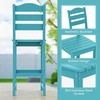 image:imageGiantex Outdoor HDPE Bar Stool Patio Tall Bar Chair with Backrest and Footrest 30 Inches Counter Height Barstools for Garden Backyard Weather Resistance Easy Maintenance 1 BlackTurquoise